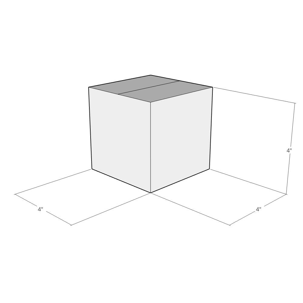 4 x 4 x 4" White Corrugated Boxes -25 per Bundle