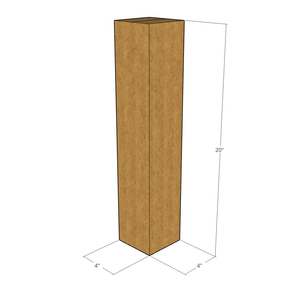 4 x 4 x 20" Tall Corrugated Boxes -25 per Bundle