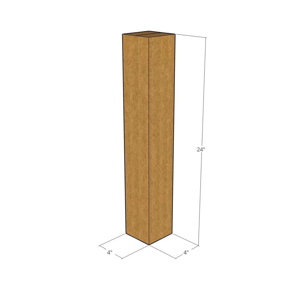 4 x 4 x 24" Tall Corrugated Boxes -25 per Bundle