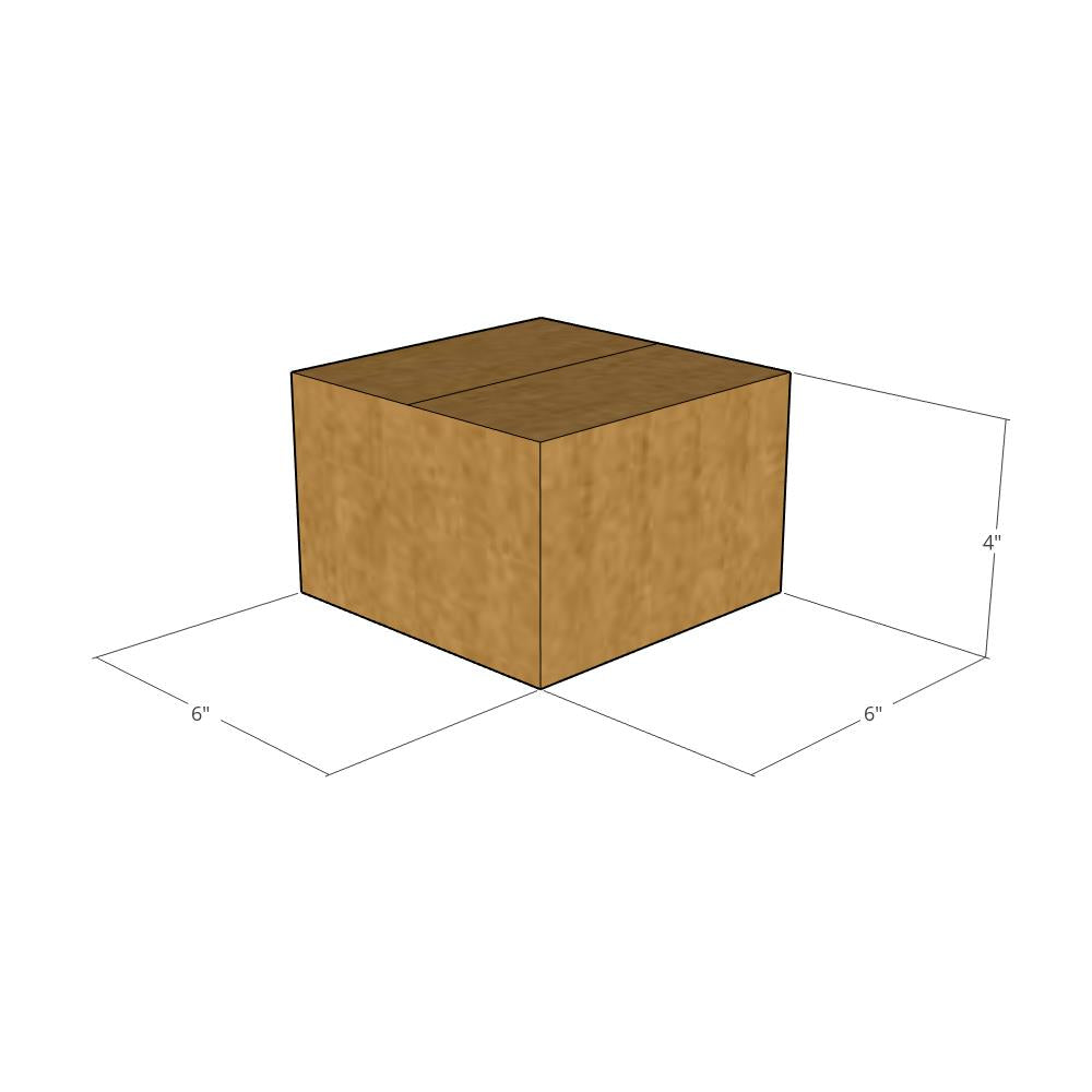6 x 6 x 4" Multi-Depth Corrugated Boxes -25 per Bundle