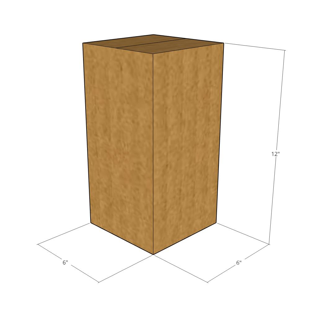 6 x 6 x 12" Tall Corrugated Boxes -25 per Bundle