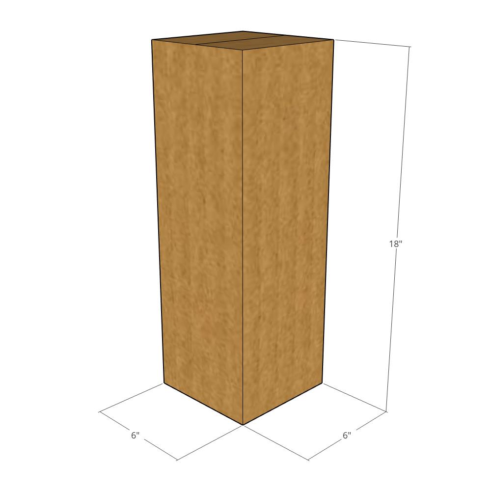 6 x 6 x 18" Tall Corrugated Boxes -25 per Bundle