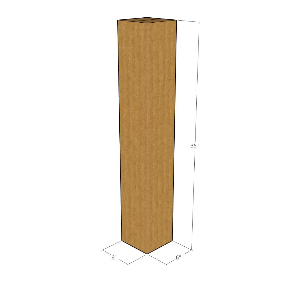 6 x 6 x 36" Tall Corrugated Boxes -25 per Bundle