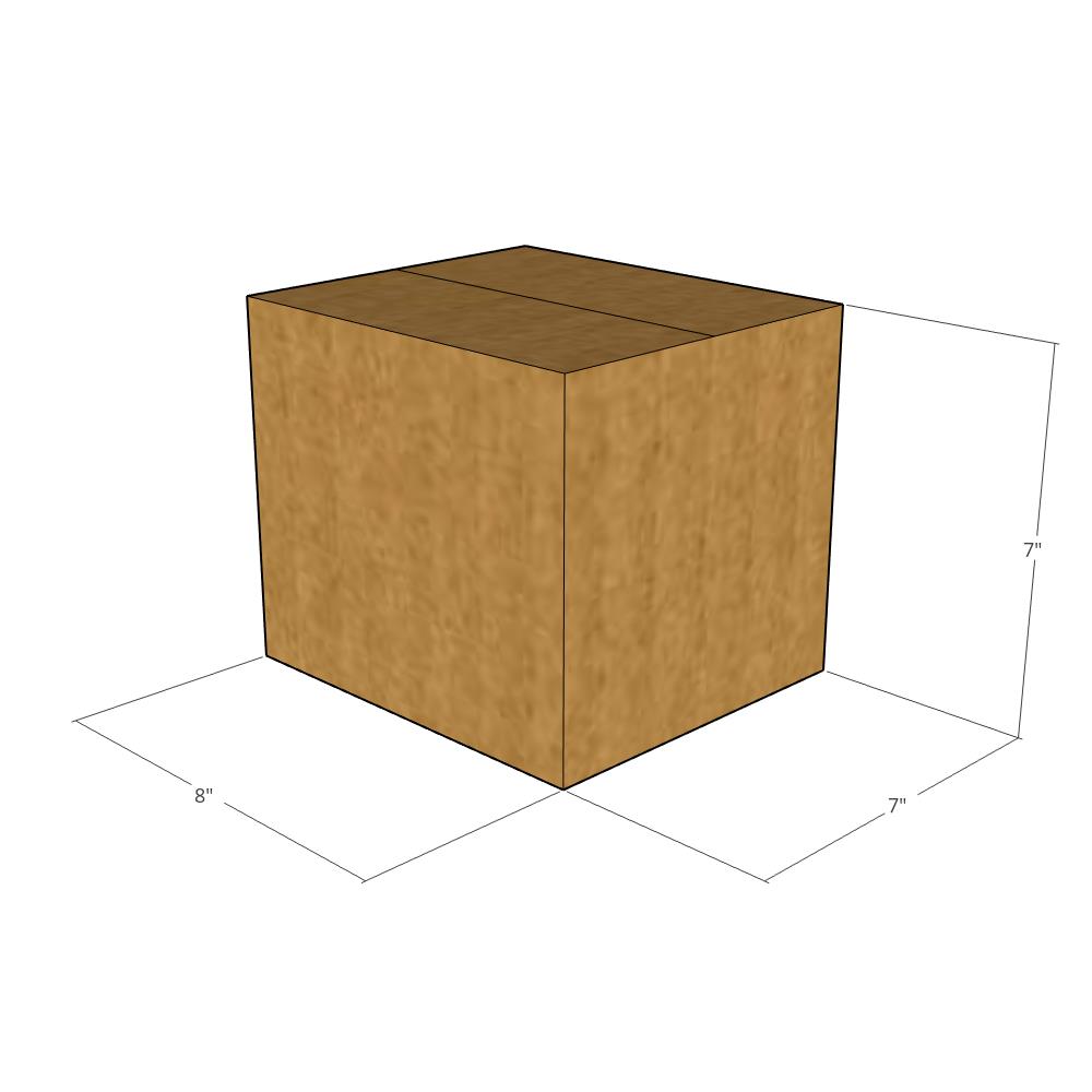 8 x 7 x 7" Corrugated Boxes -25 per Bundle