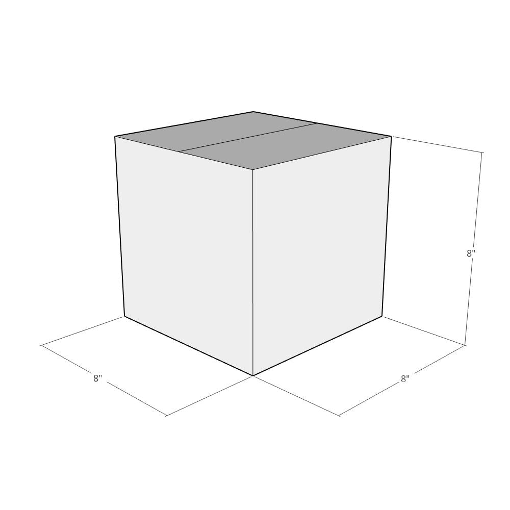 8 x 8 x 8" White Corrugated Boxes -25 per Bundle