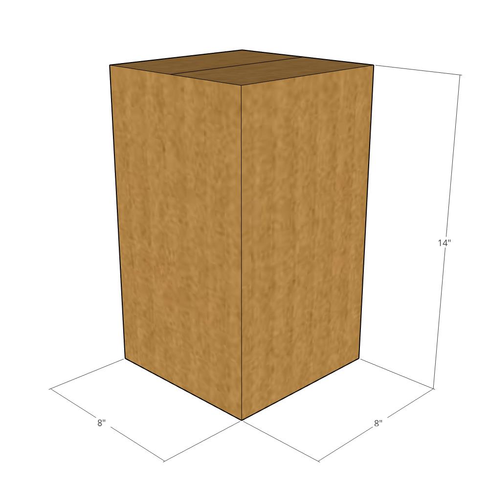 8 x 8 x 14" Tall Corrugated Boxes -25 per Bundle