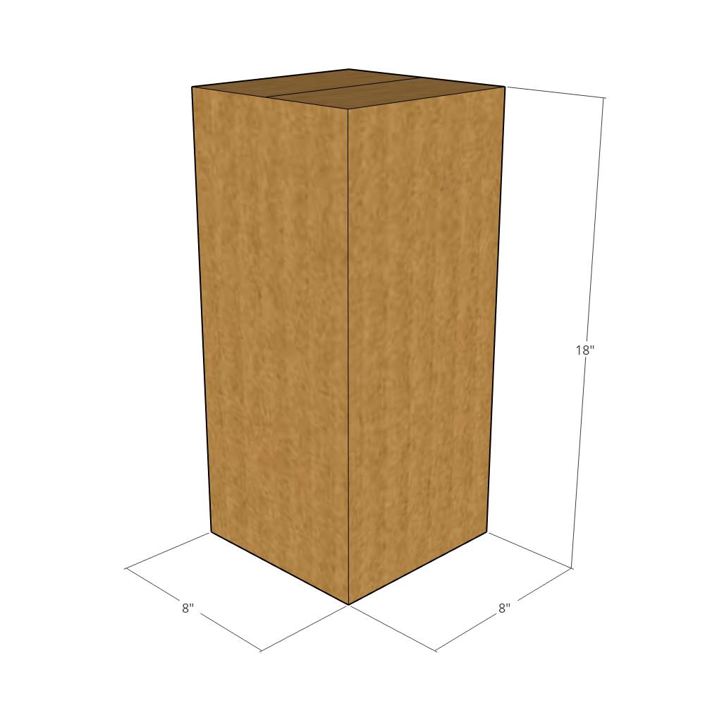 8 x 8 x 18" Tall Corrugated Boxes -25 per Bundle