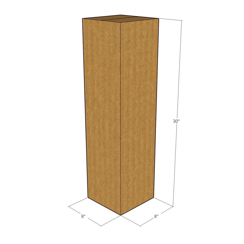 8 x 8 x 30" Tall Corrugated Boxes -25 per Bundle