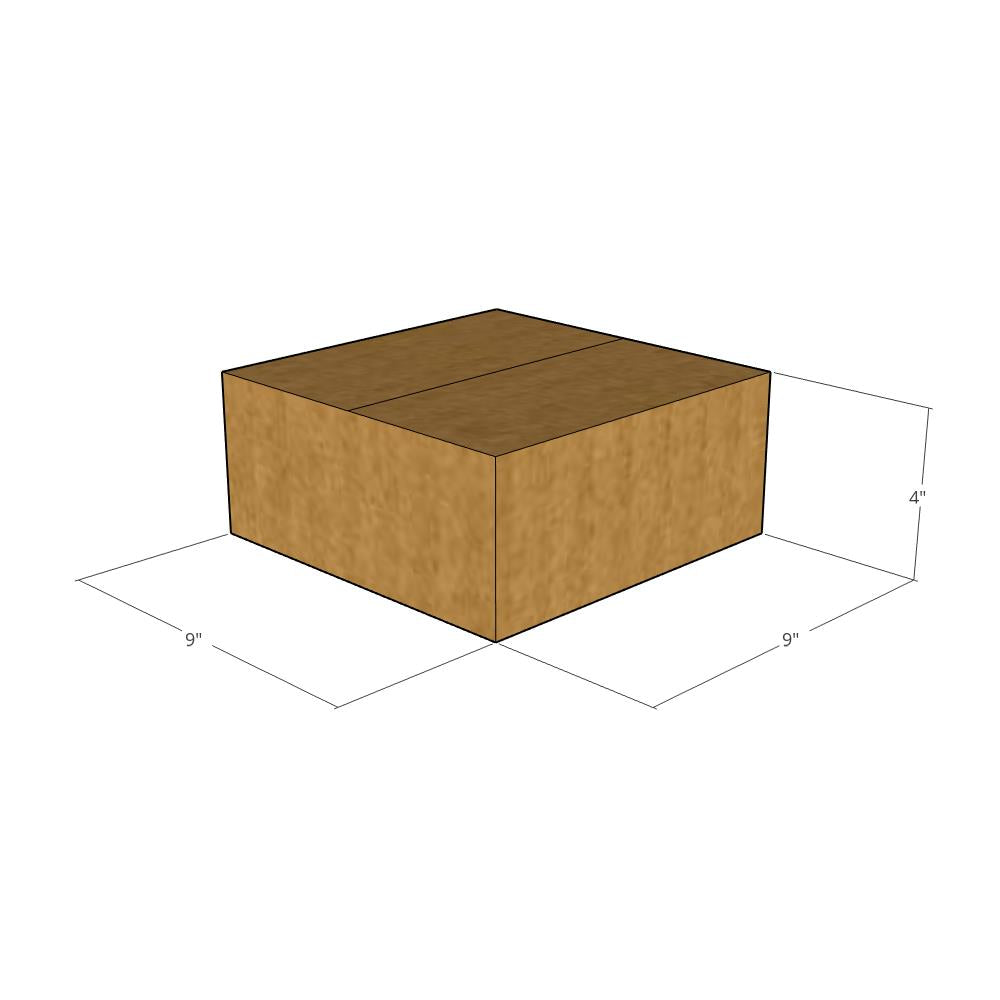 9 x 9 x 4" Flat Corrugated Boxes -25 per Bundle