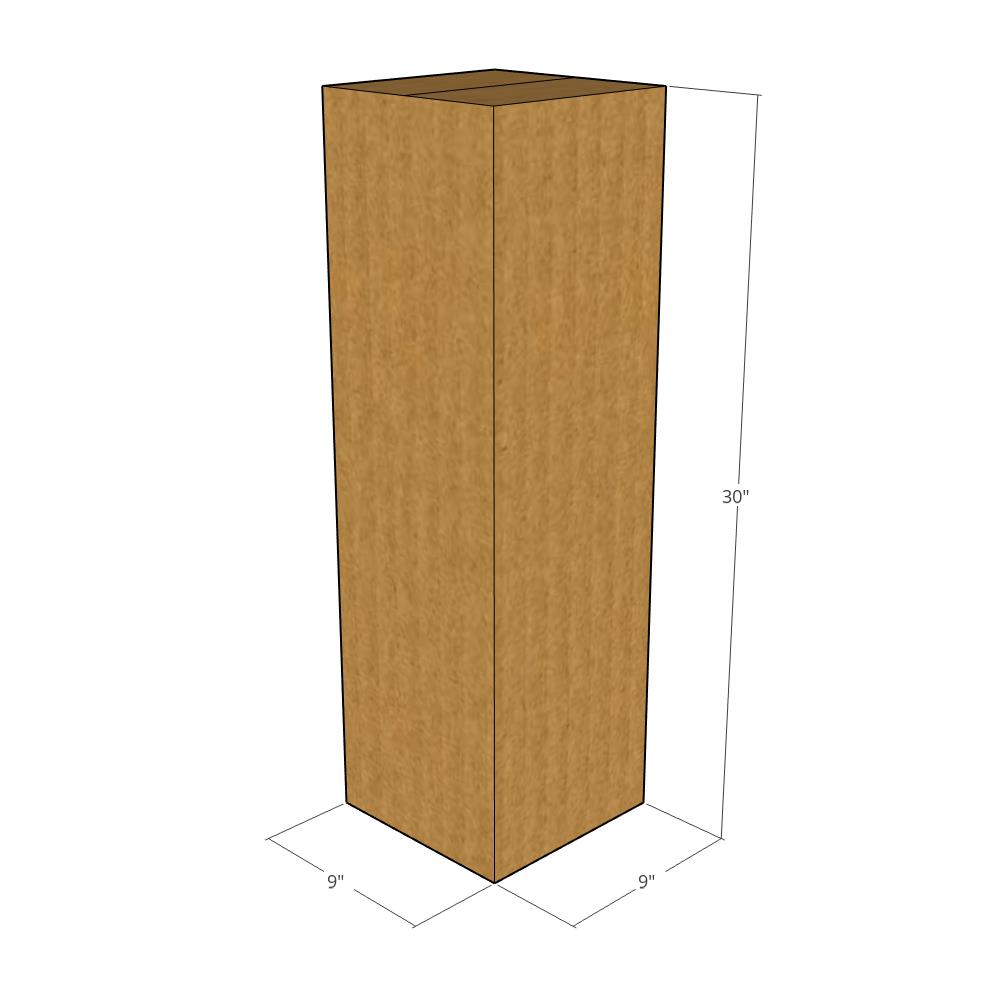 9 x 9 x 30" Tall Corrugated Boxes -25 per Bundle