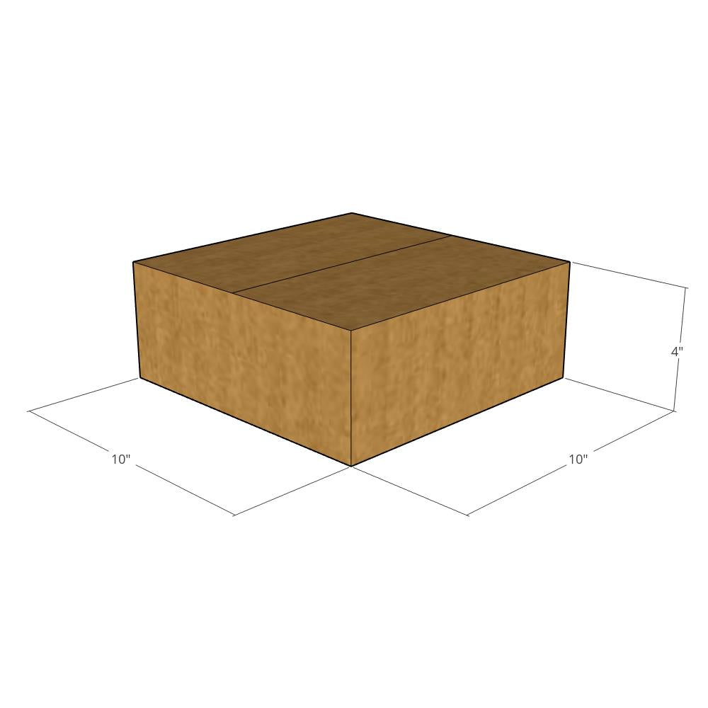 10 x 10 x 4" Flat Corrugated Boxes -25 per Bundle