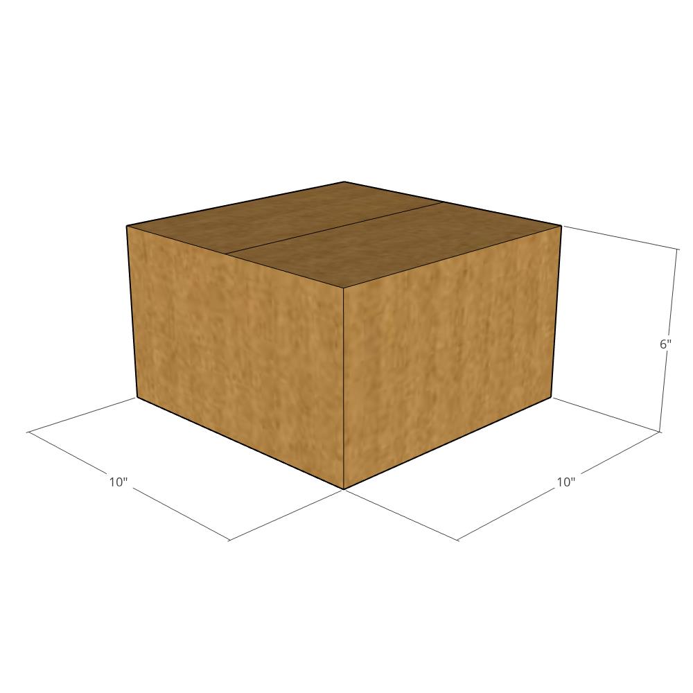 10 x 10 x 6" Corrugated Boxes -25 per Bundle