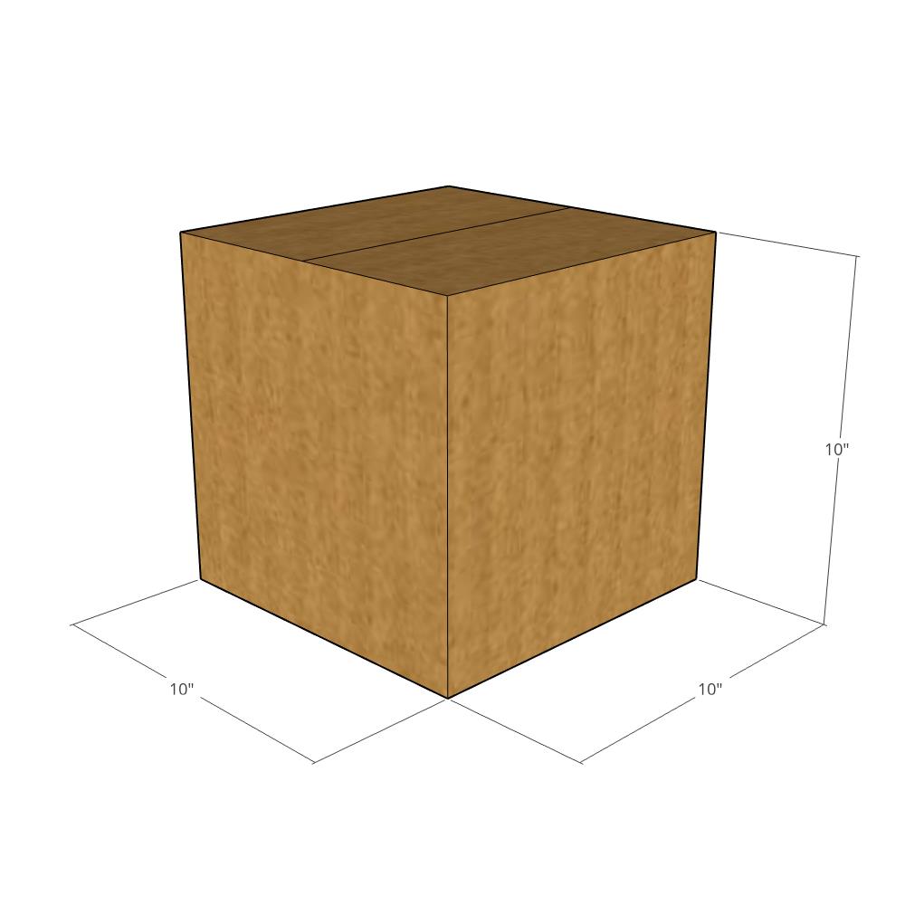 10 x 10 x 10" Heavy-Duty Corrugated Boxes -25 per Bundle