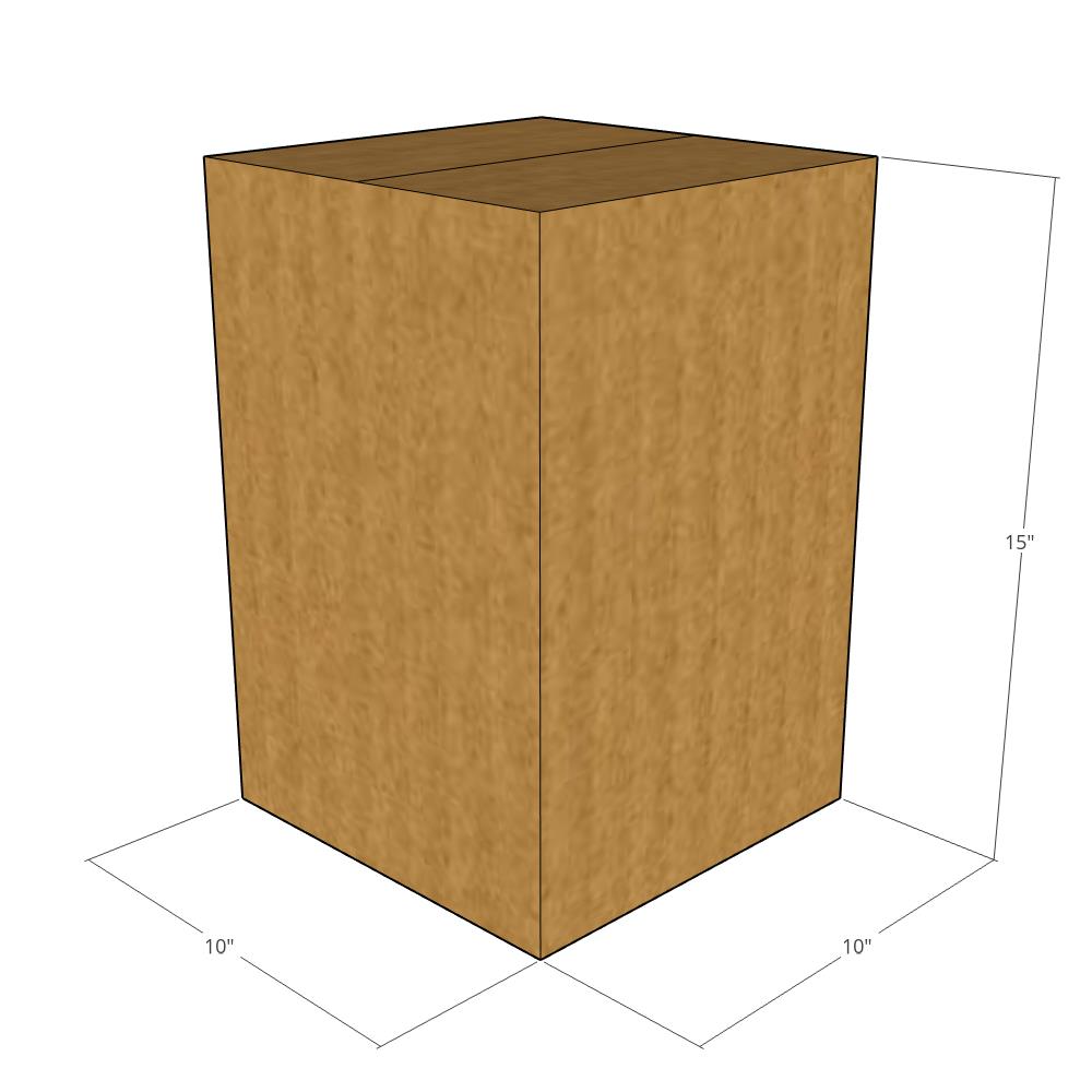 10 x 10 x 15" Corrugated Boxes -25 per Bundle