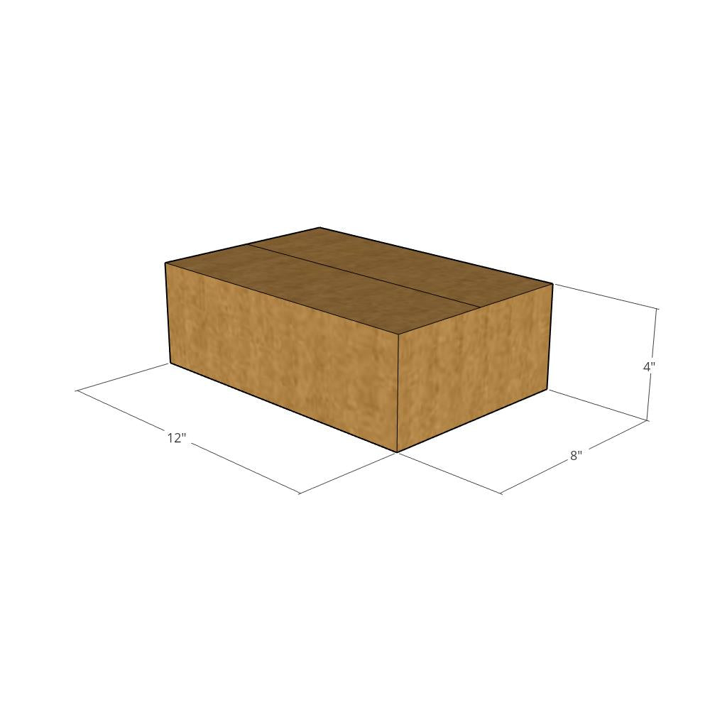 12 x 8 x 4" Flat Corrugated Boxes -25 per Bundle