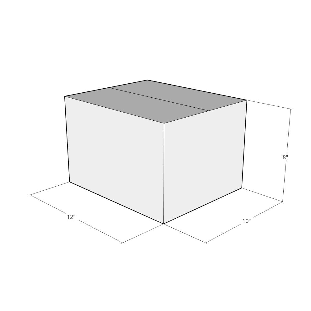 12 x 10 x 8" White Corrugated Boxes -25 per Bundle