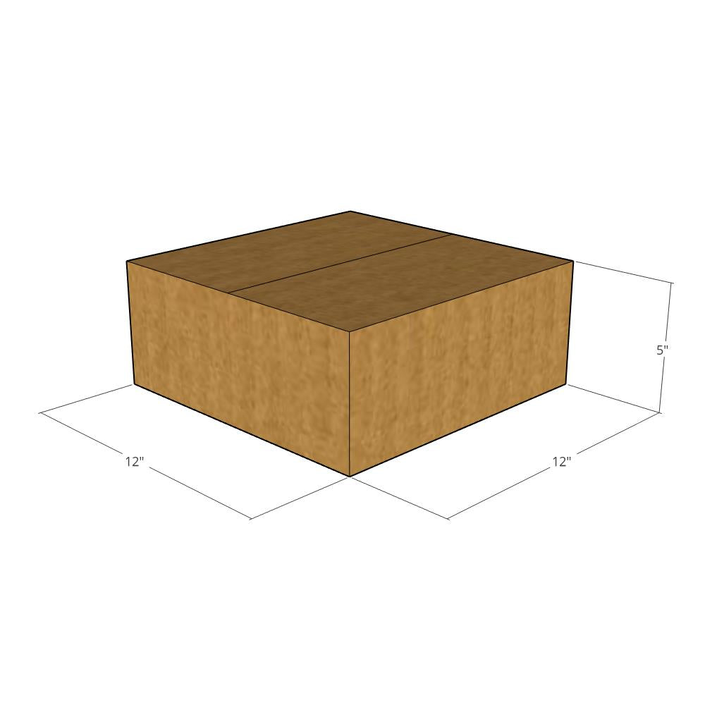 12 x 12 x 5" Flat Corrugated Boxes -25 per Bundle