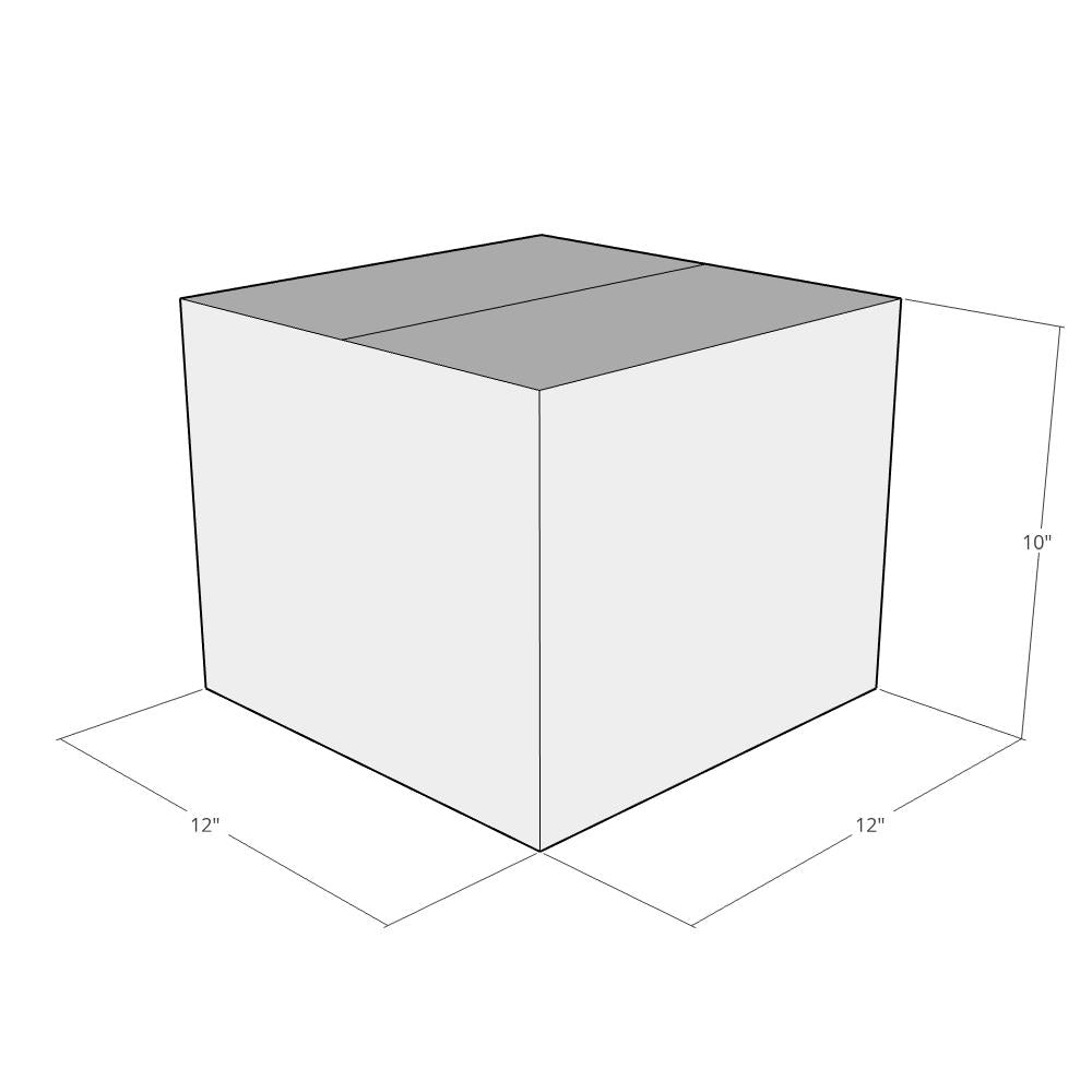 12 x 12 x 10" White Corrugated Boxes -25 per Bundle