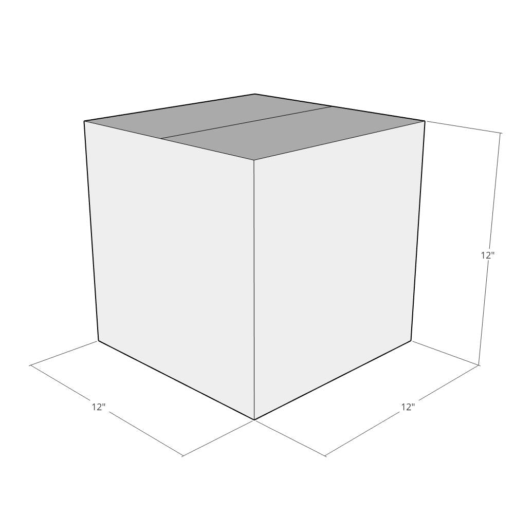 12 x 12 x 12" White Corrugated Boxes -25 per Bundle