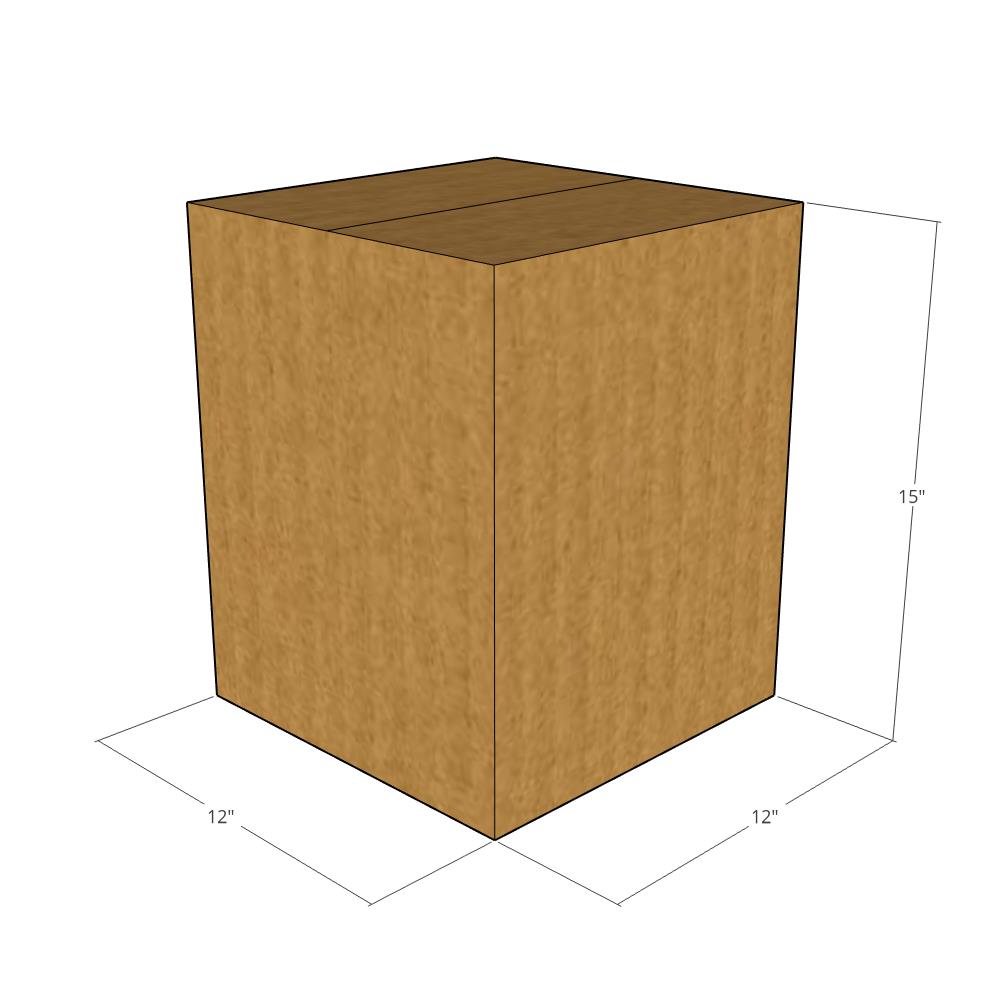 12 x 12 x 15" Corrugated Boxes -25 per Bundle