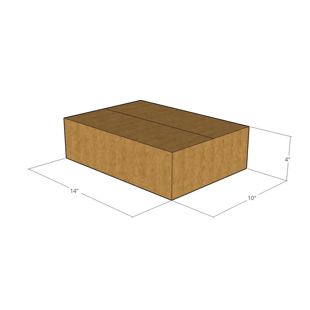 14 x 10 x 4" Flat Corrugated Boxes -25 per Bundle