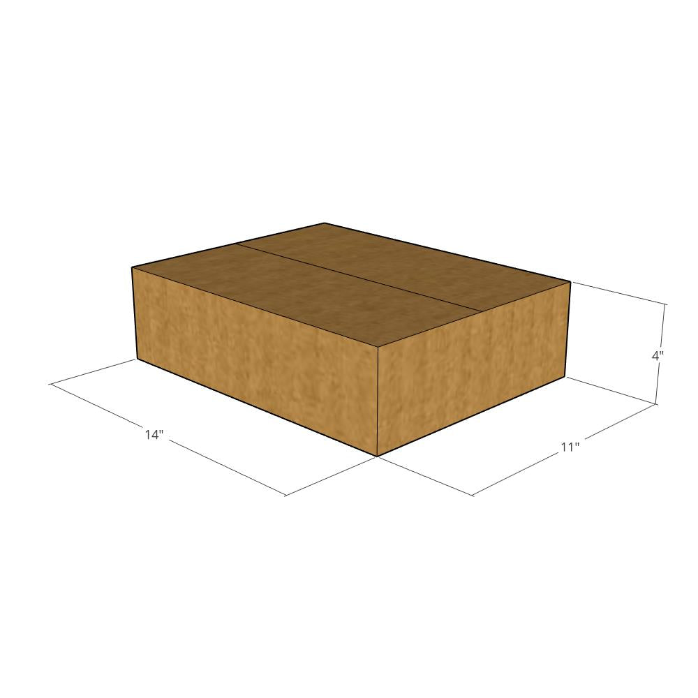 14 x 11 x 4 1/2" Flat Corrugated Boxes -25 per Bundle