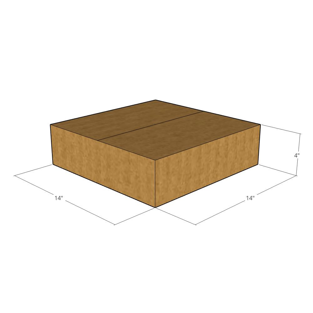 14 x 14 x 4" Flat Corrugated Boxes -25 per Bundle