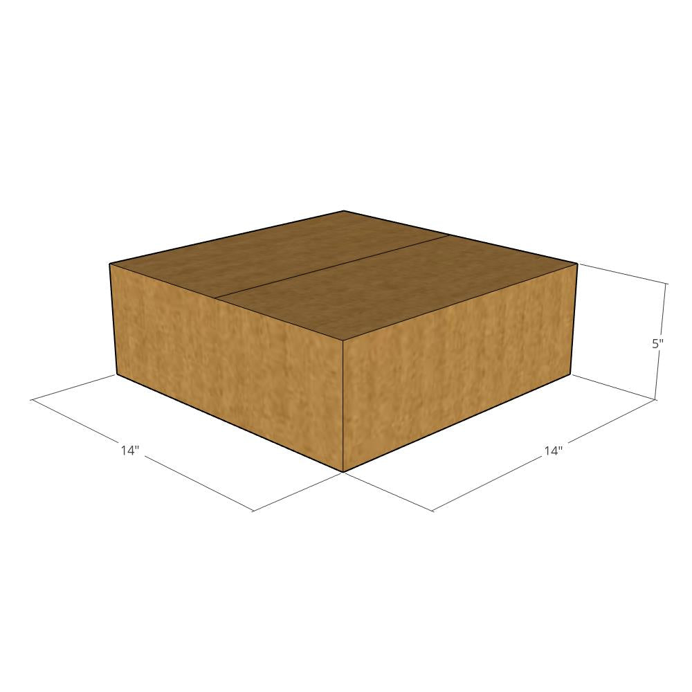 14 x 14 x 5" Flat Corrugated Boxes -25 per Bundle