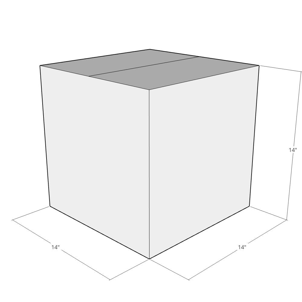 14 x 14 x 14" White Corrugated Boxes -25 per Bundle