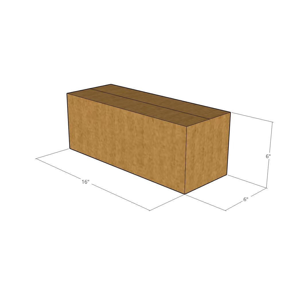 16" x 6" x 6" Long Corrugated Boxes -25 per Bundle