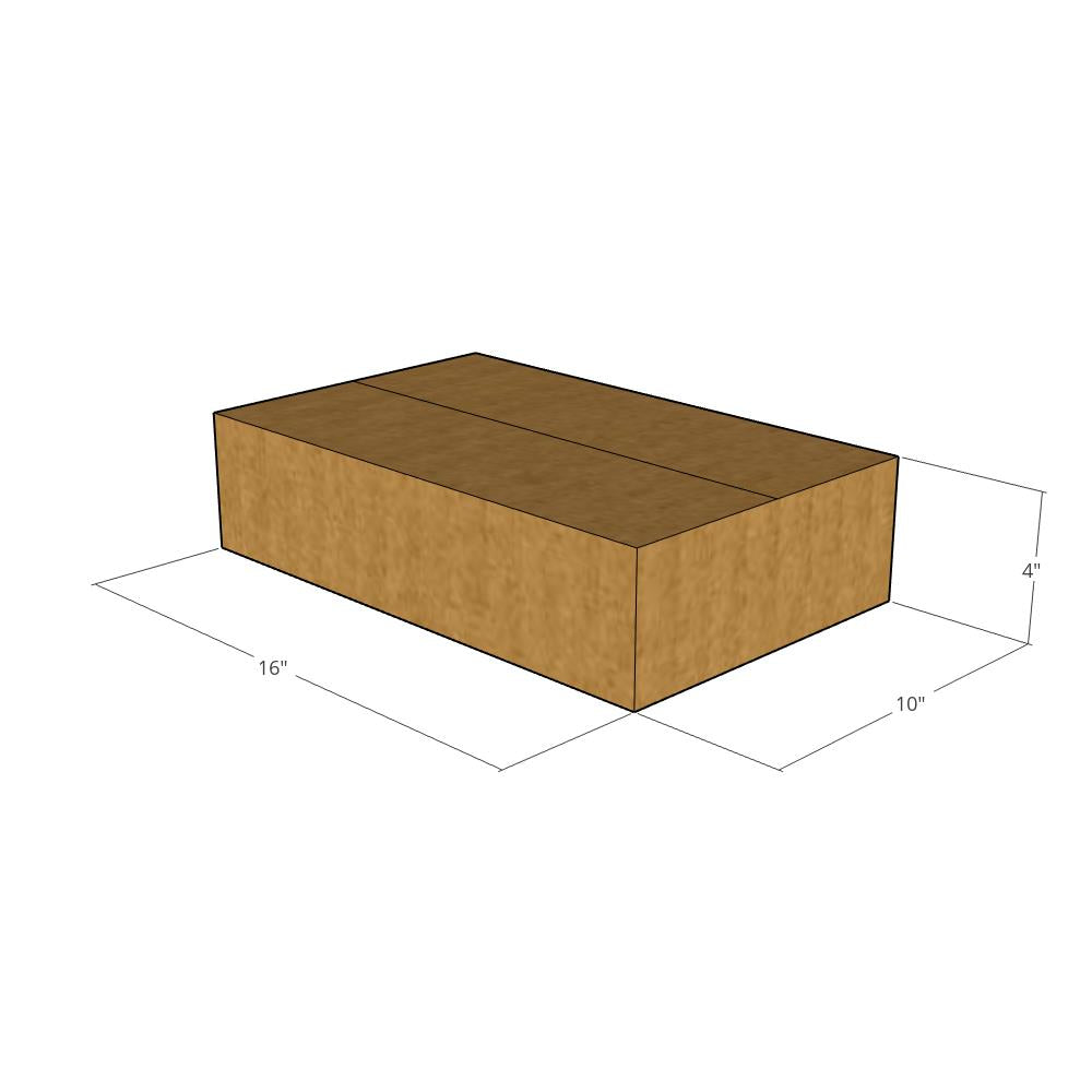 16 x 10 x 4" Flat Corrugated Boxes -25 per Bundle