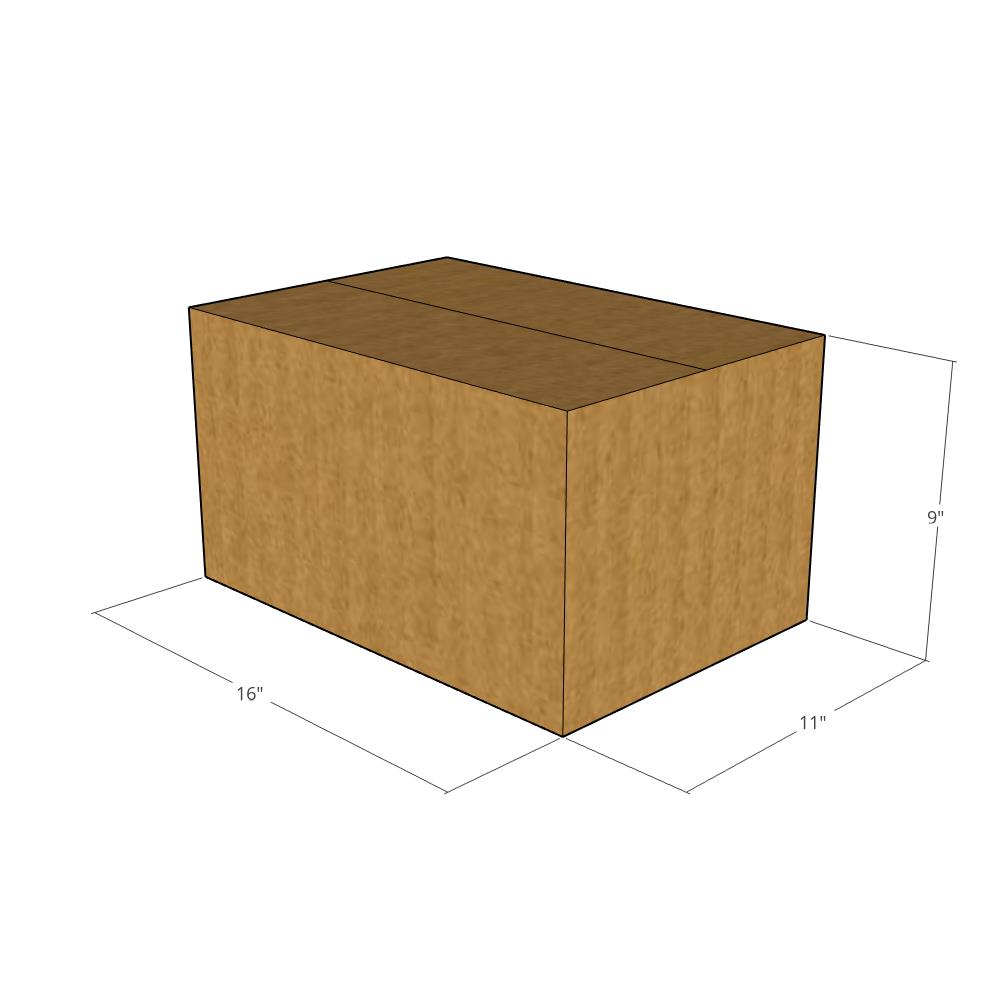 16 x 11 x 9" Corrugated Boxes -25 per Bundle