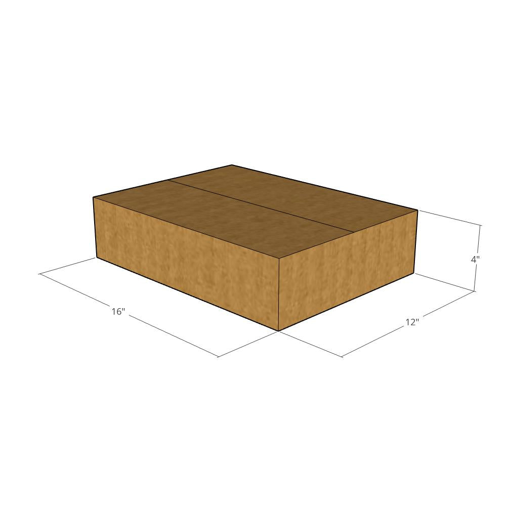 16 x 12 x 4" Flat Corrugated Boxes -25 per Bundle