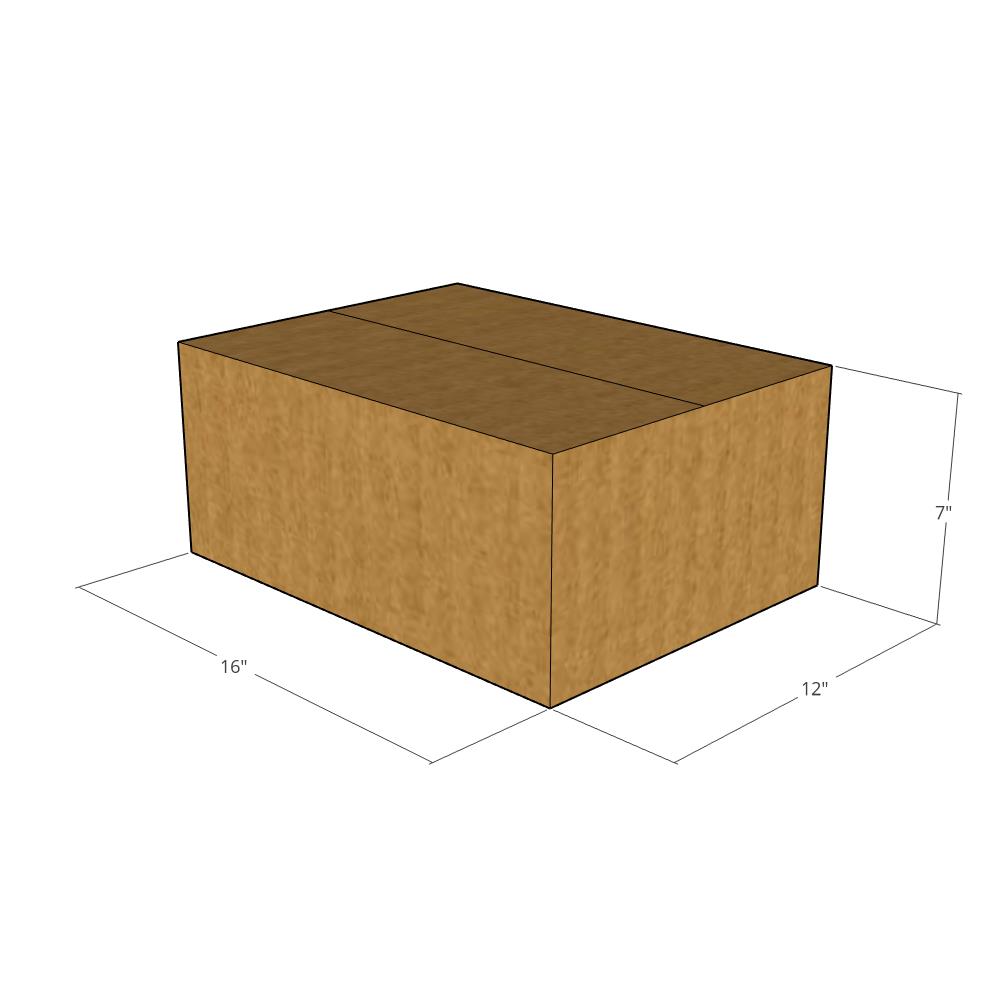16 x 12 x 7" Corrugated Boxes -25 per Bundle