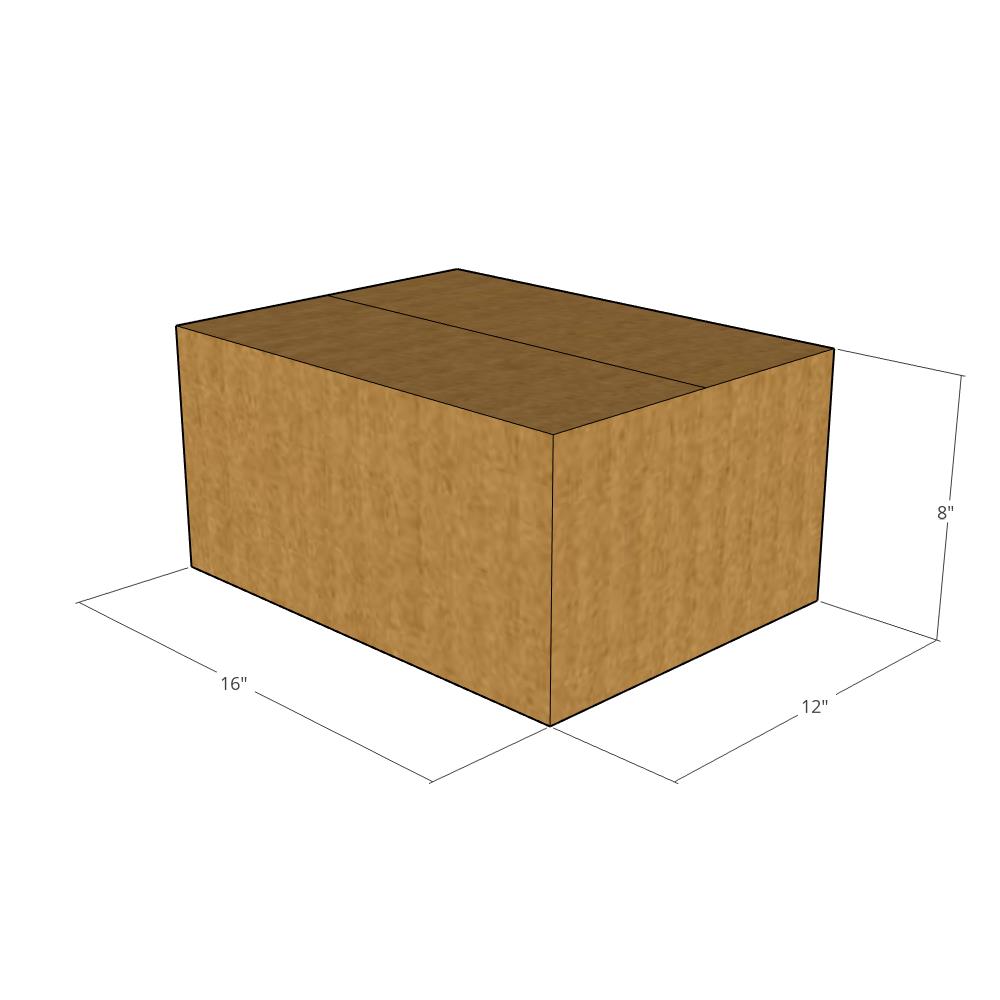 16 x 12 x 8" Corrugated Boxes -25 per Bundle