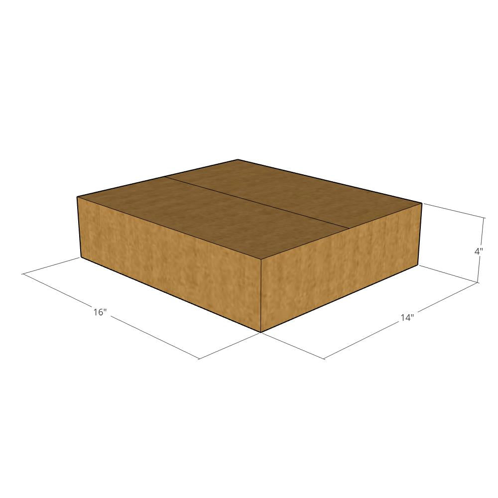 16 x 14 x 4" Flat Corrugated Boxes -25 per Bundle
