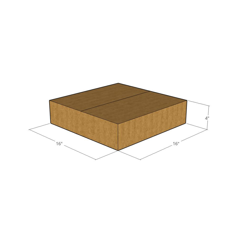 16 x 16 x 4" Flat Corrugated Boxes -25 per Bundle