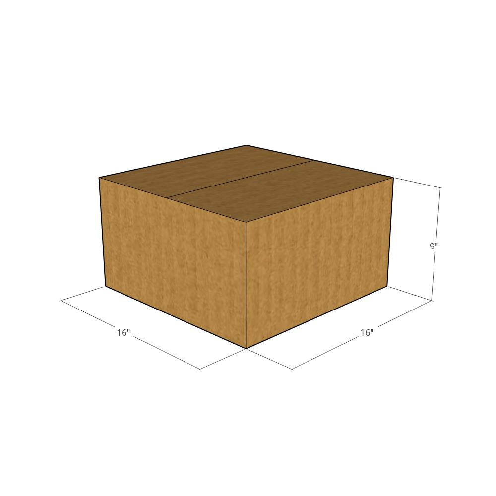 16 x 16 x 9" Corrugated Boxes -25 per Bundle