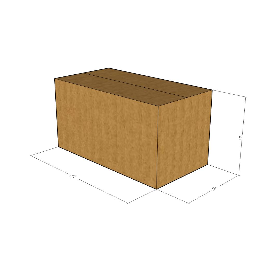 17 x 9 x 9" Long Corrugated Boxes -25 per Bundle