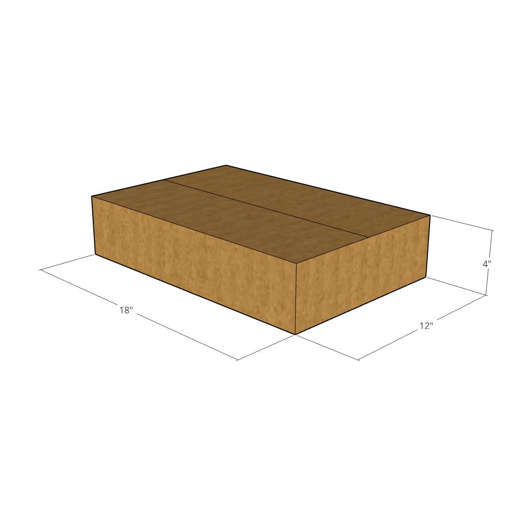 18 x 12 x 4" Flat Corrugated Boxes -25 per Bundle