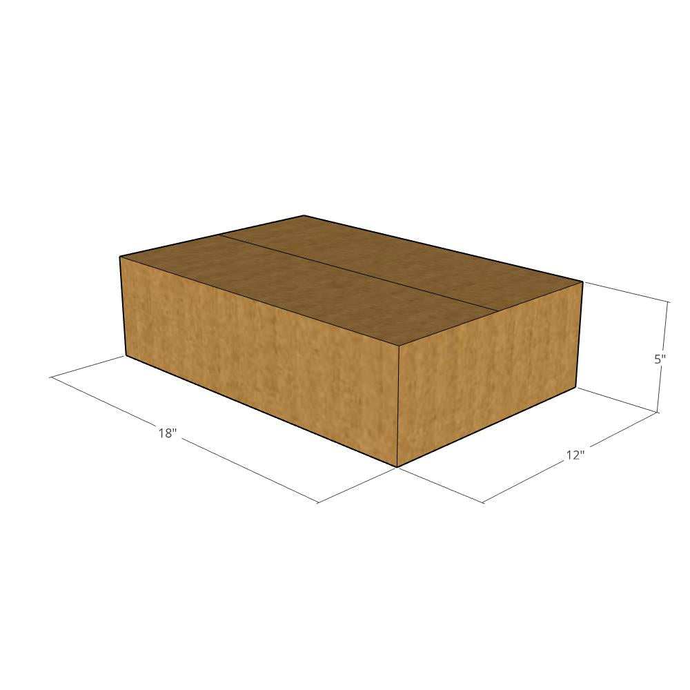 18 x 12 x 5" Flat Corrugated Boxes -25 per Bundle