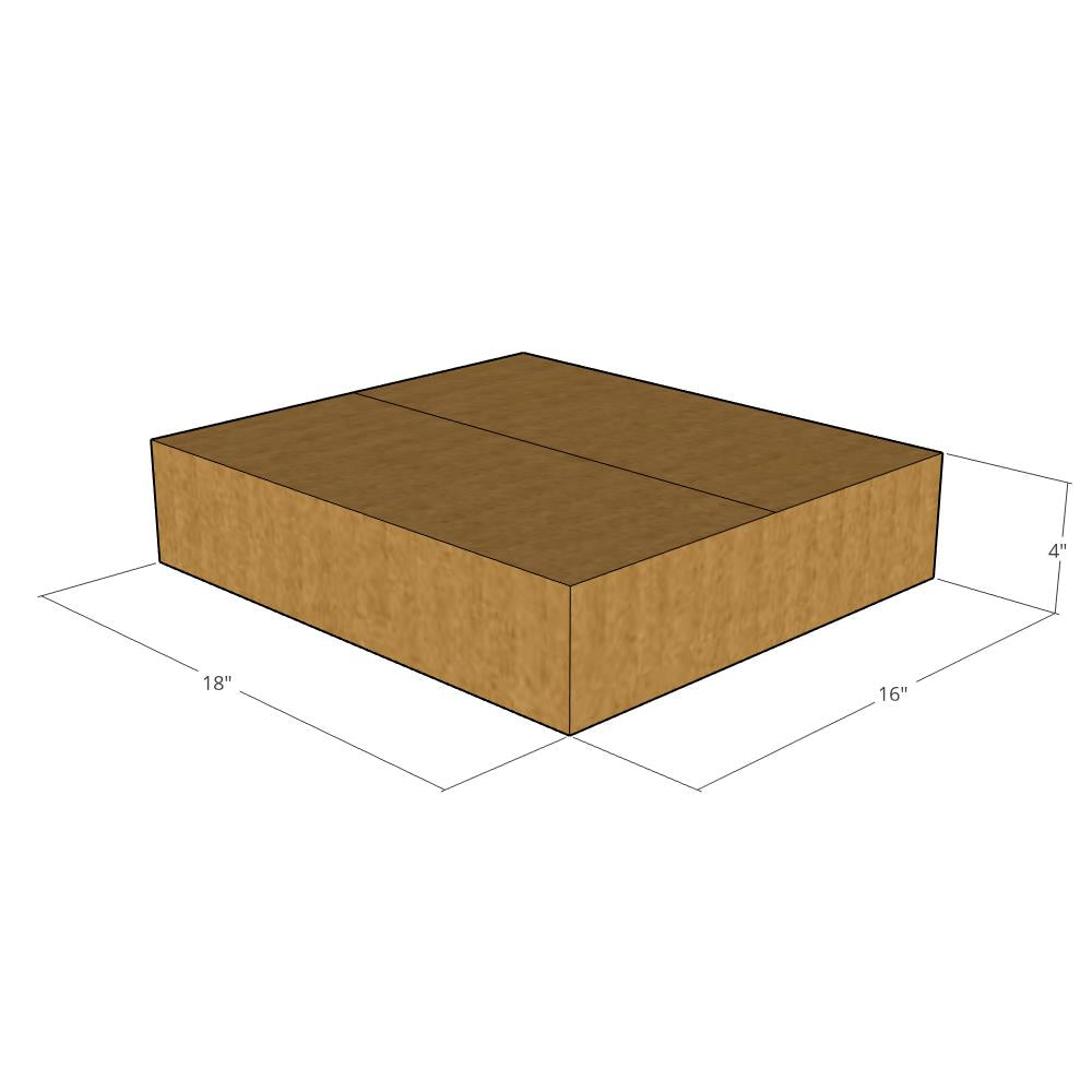 18 x 16 x 4" Flat Corrugated Boxes -25 per Bundle