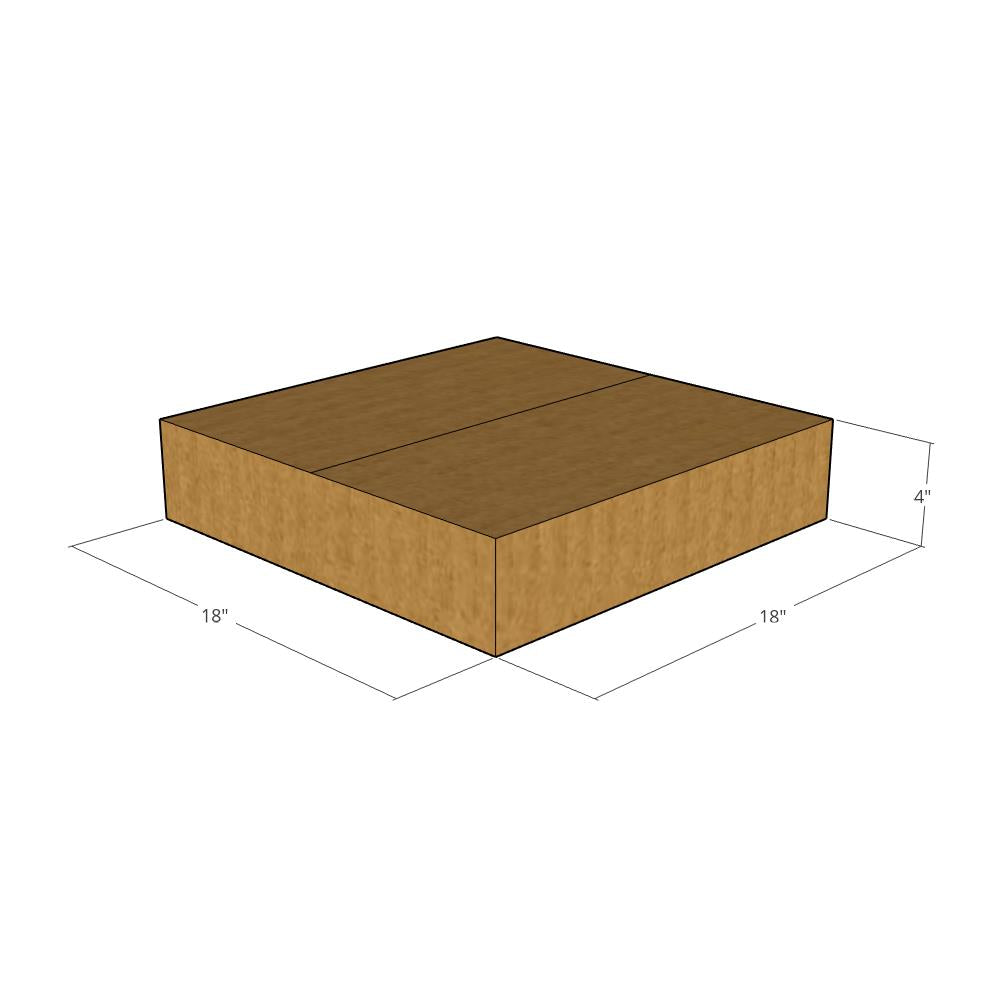 18 x 18 x 4" Flat Corrugated Boxes -25 per Bundle