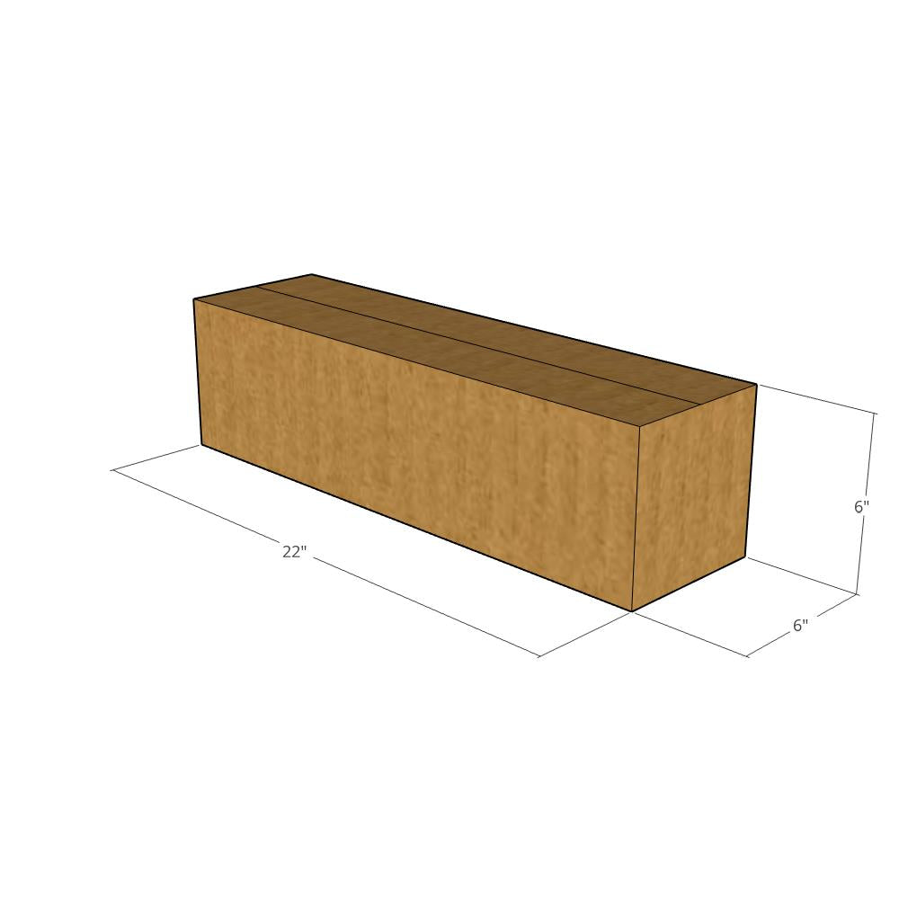 22 x 6 x 6" Long Corrugated Boxes -25 per Bundle