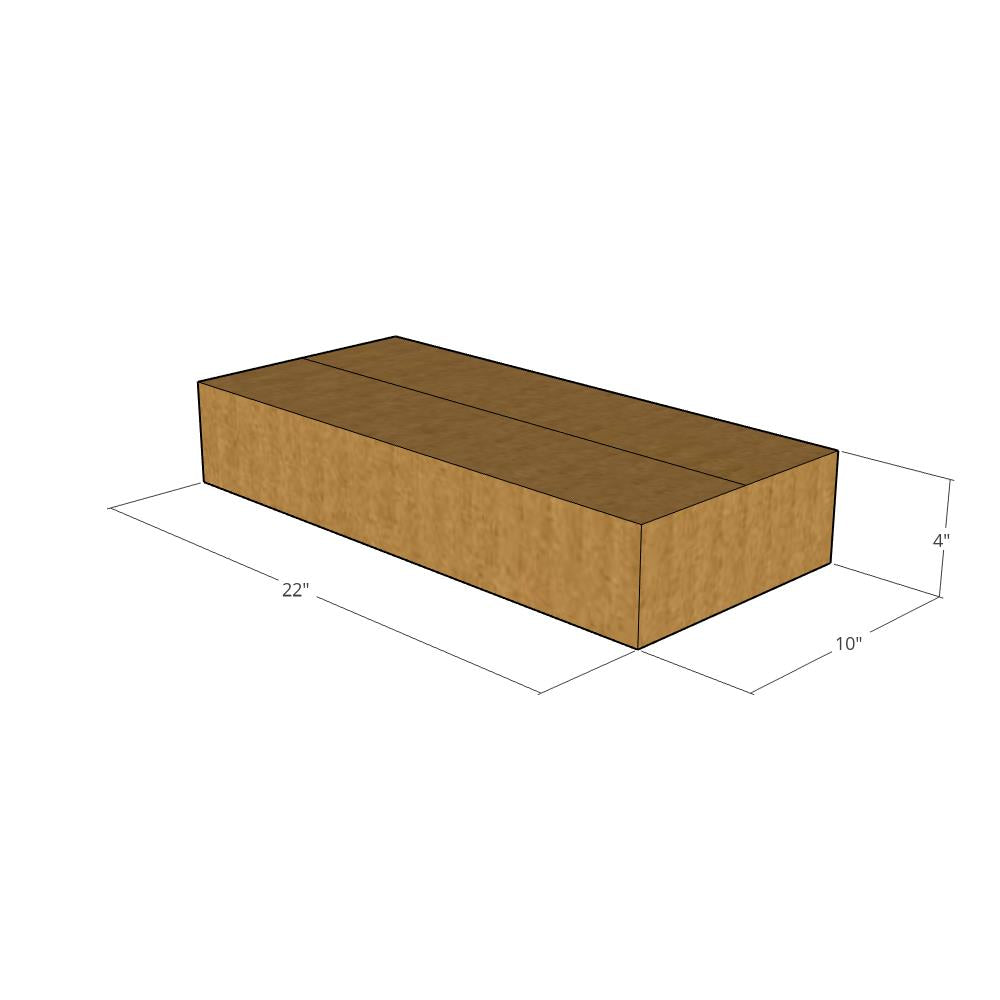 22 x 10 x 4" Flat Corrugated Boxes -25 per Bundle