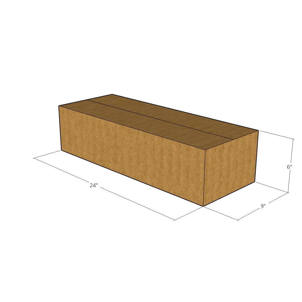 24 x 9 x 6" Long Corrugated Boxes -25 per Bundle