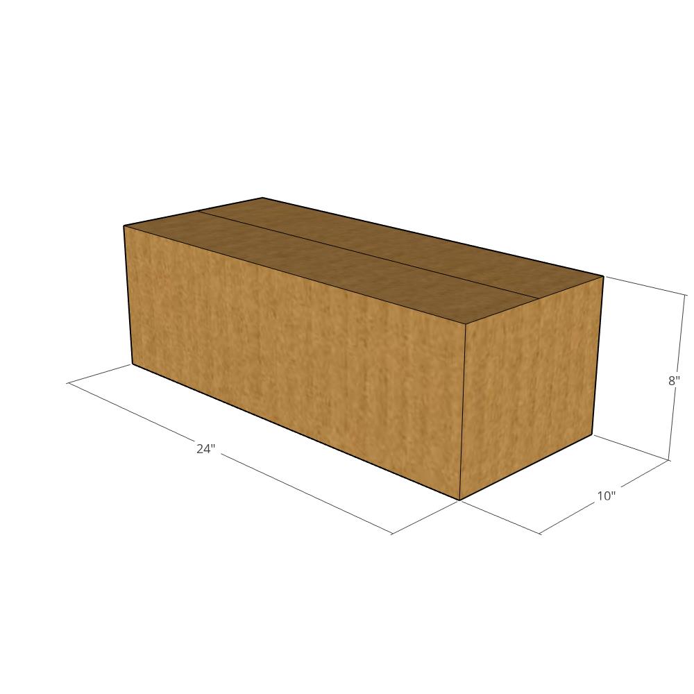 24 x 10 x 8" Long Corrugated Boxes -25 per Bundle