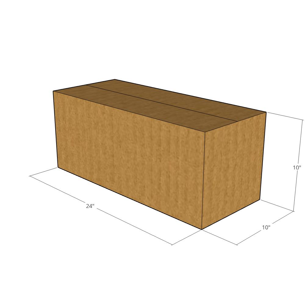 24 x 10 x 10" Long Corrugated Boxes -25 per Bundle