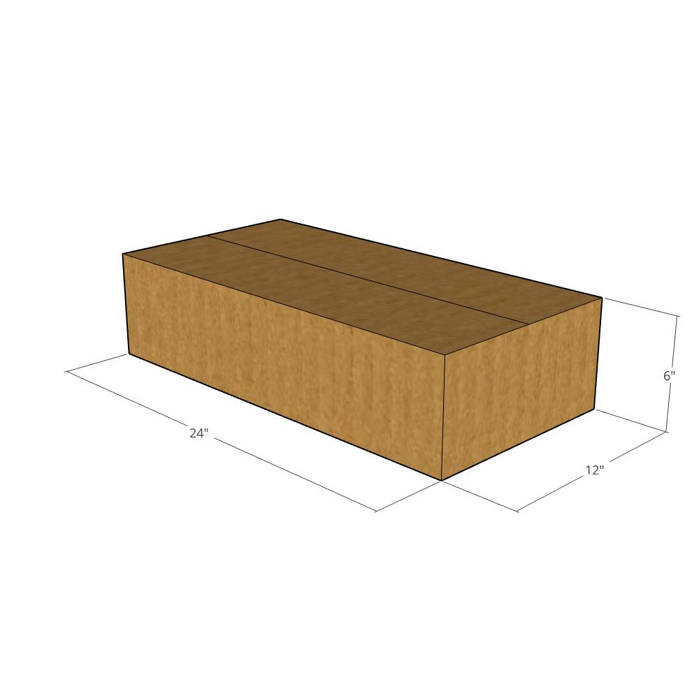 24 x 12 x 6" Flat Corrugated Boxes -20 per Bundle
