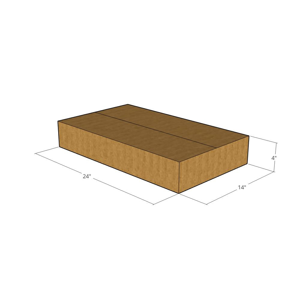 24 x 14 x 4" Flat Corrugated Boxes -25 per Bundle